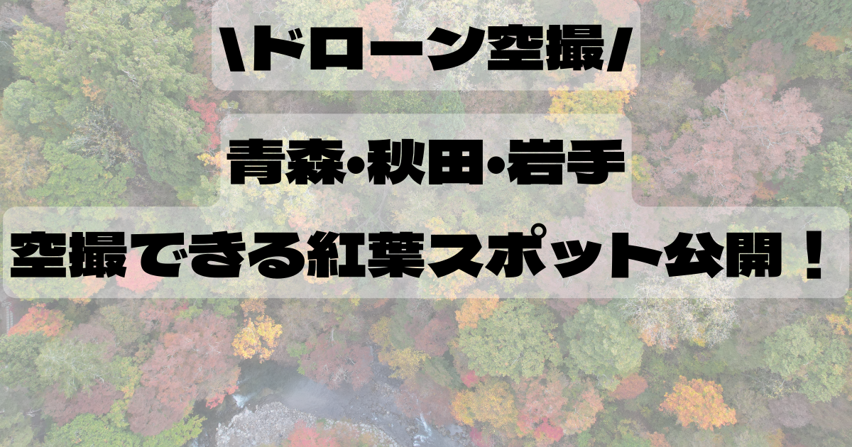 【青森・秋田・岩手】ドローン空撮におすすめ紅葉スポットを紹介！ 